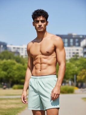 Fabletics light blue shorts #athletic #activewear #swimwear